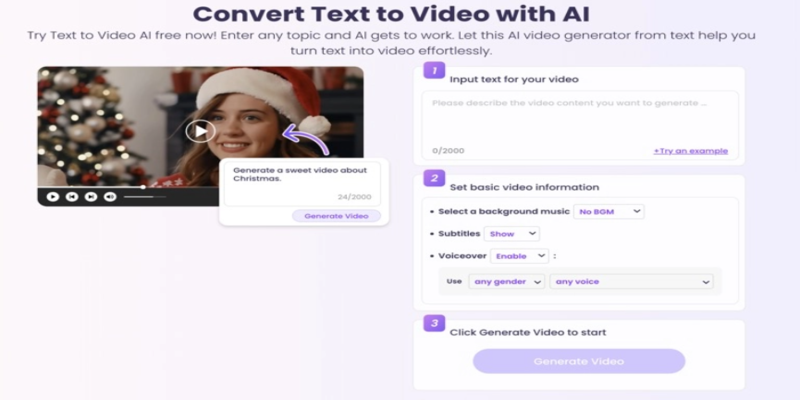 Creators often use an AI video generator free platform to run basic prompt